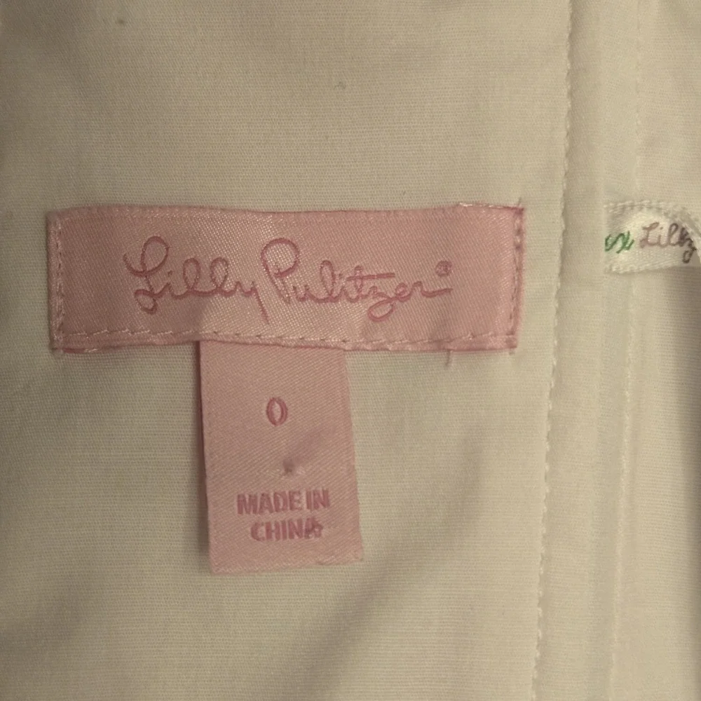 EUC Lilly Pulitzer Sz 0 Pink Betsey Dress Strapless White Lace Embroidery Pleat‎ - Picture 14 of 16